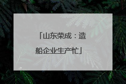山东荣成：造船企业生产忙